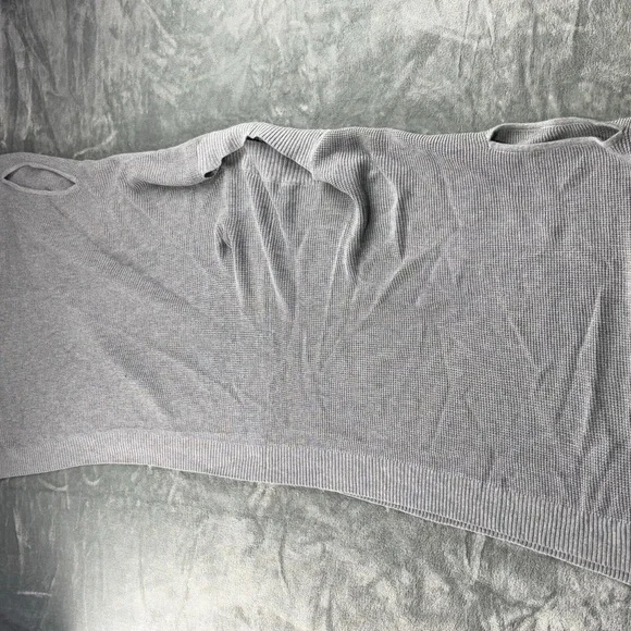 Lululemon Forward Flow Cape Heathered Medium Gray OS Lagenlook Cashmere Yoga - Picture 10 of 13